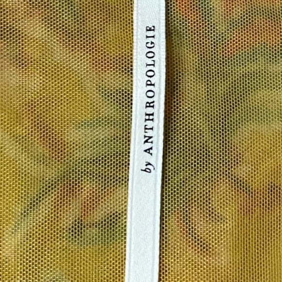 Anthropologie Floral Mesh Blouse Sz S EUC - Picture 5 of 5